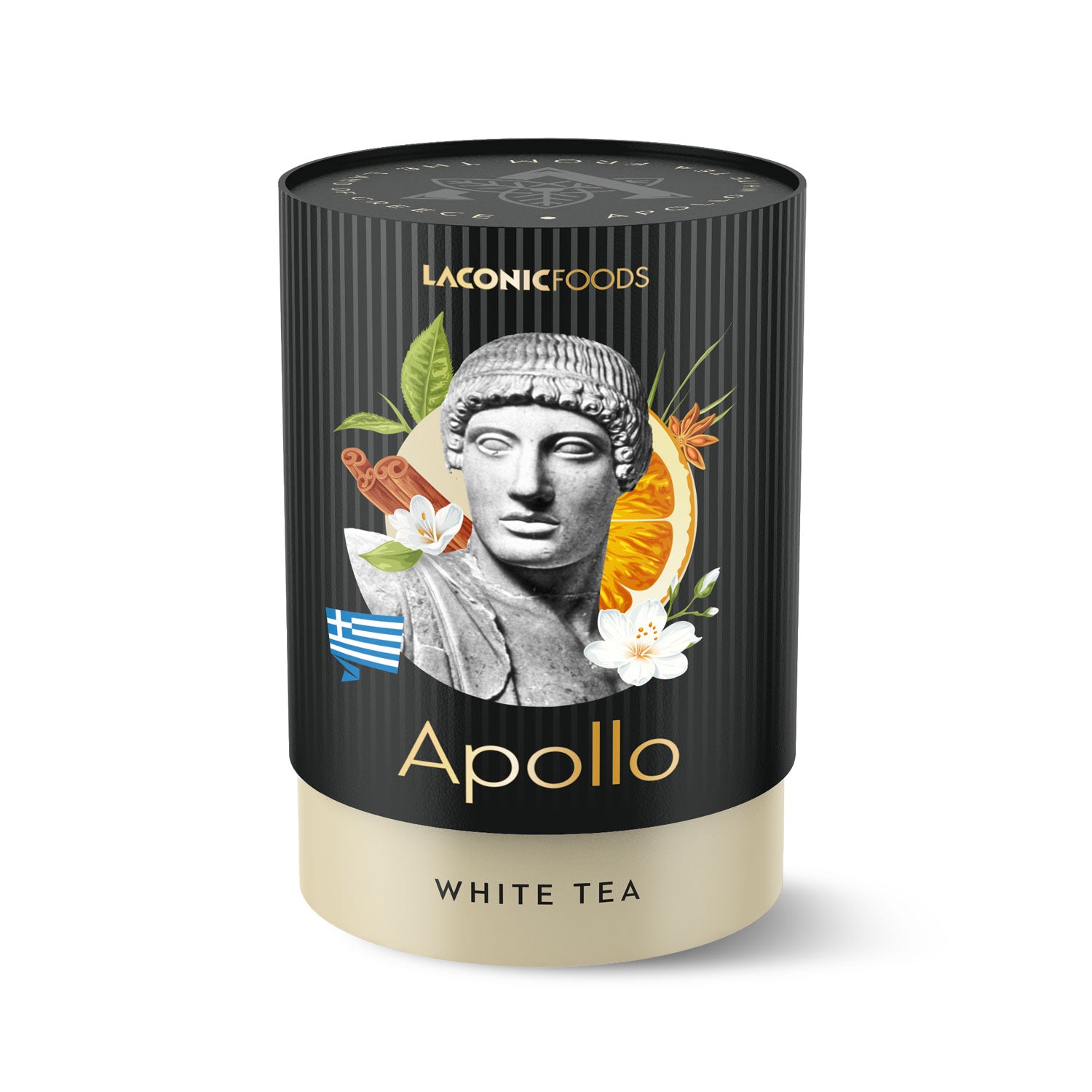 Apollo White Tea – Premium Greek Loose Leaf Blend by Laconic Foods (75g canister)