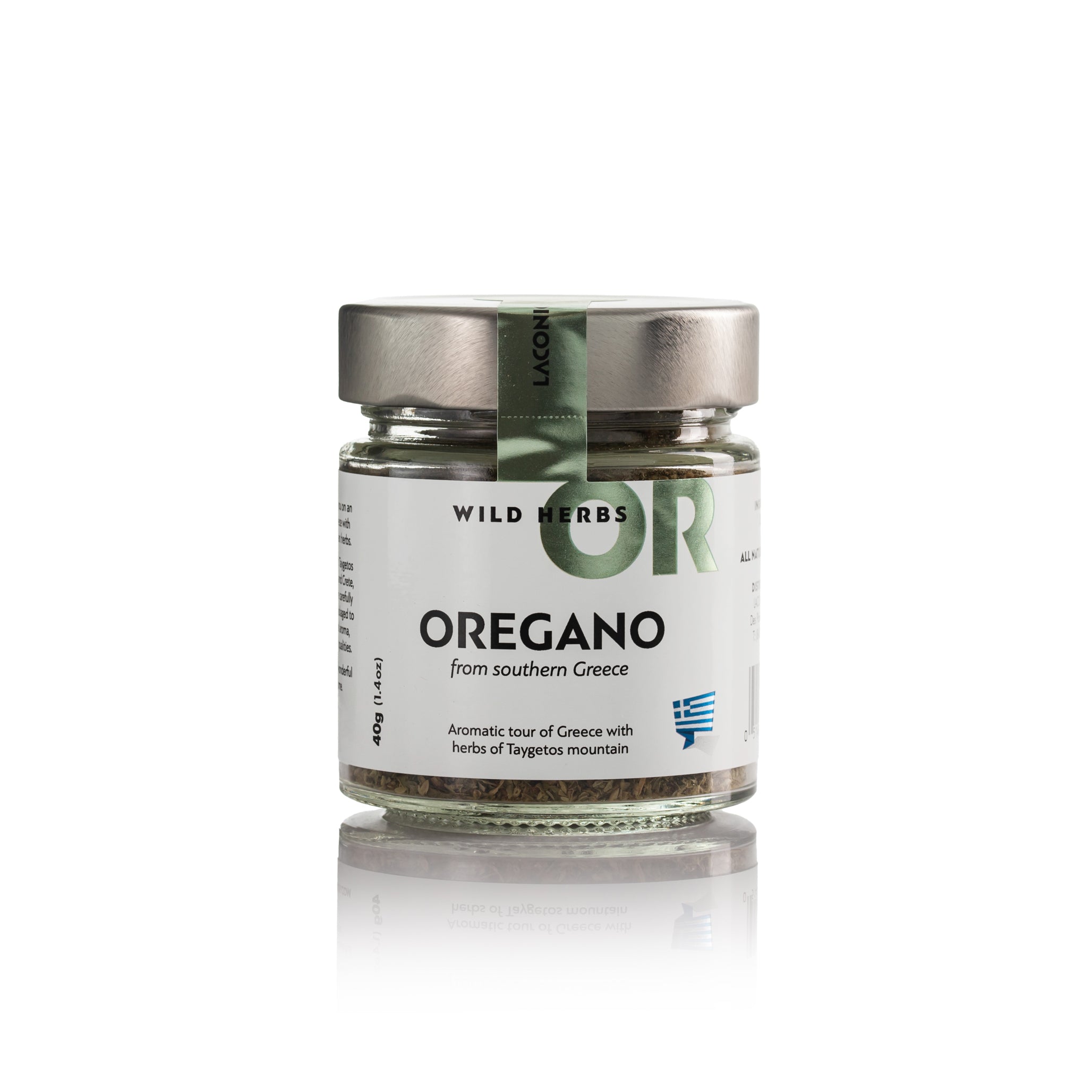 Wild Greek oregano in glass jar from southern Greece by Laconic Foods
