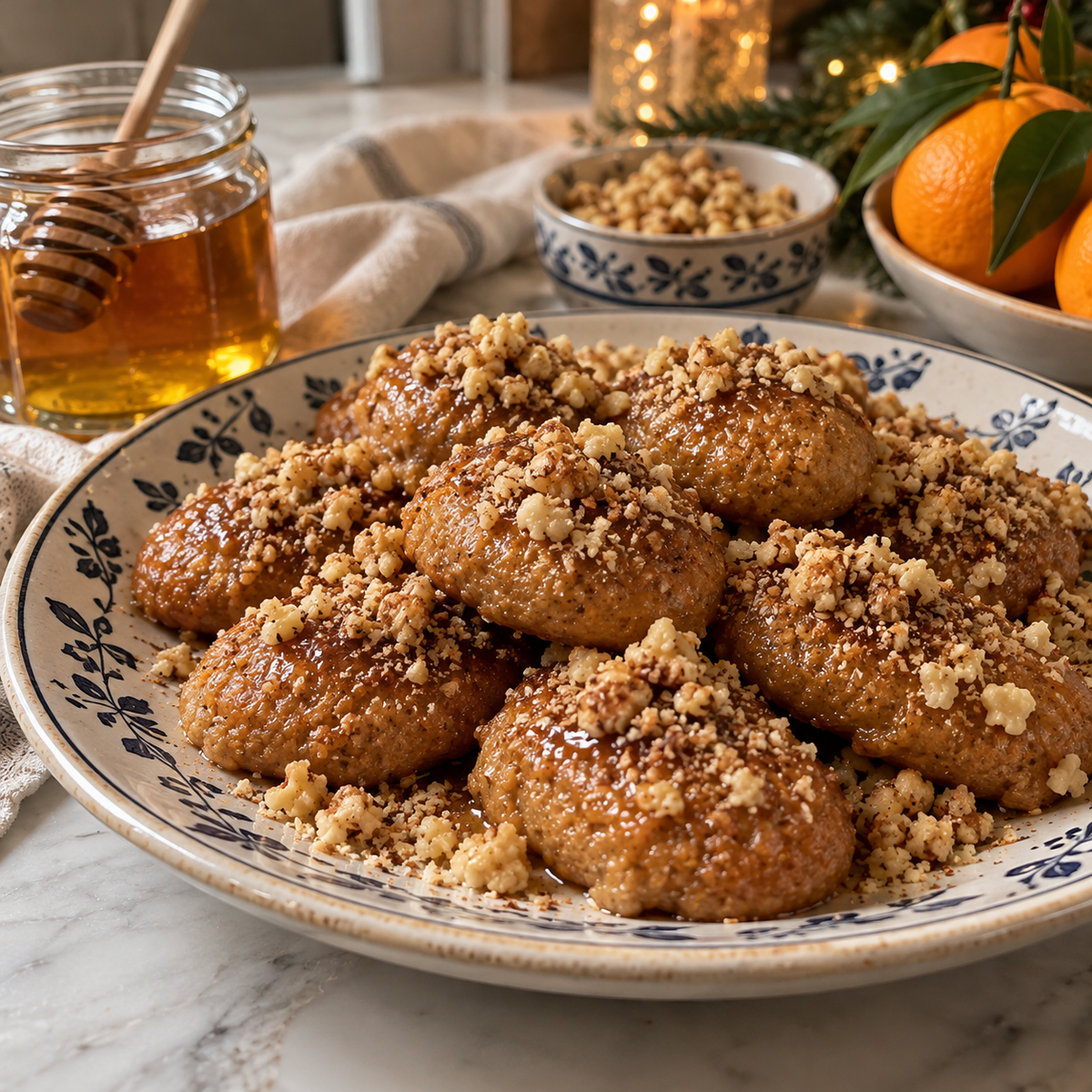 Melomakarona – Traditional Greek Christmas Honey Cookies