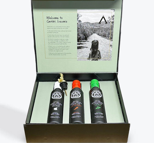 The TRIO Extra Virgin Olive Oil | Premium Gift Set | Single Estate | 3-250ml bottles