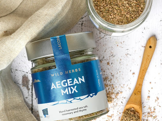 Greek Spice blend from Crete with sea salt, rosemary and thyme.