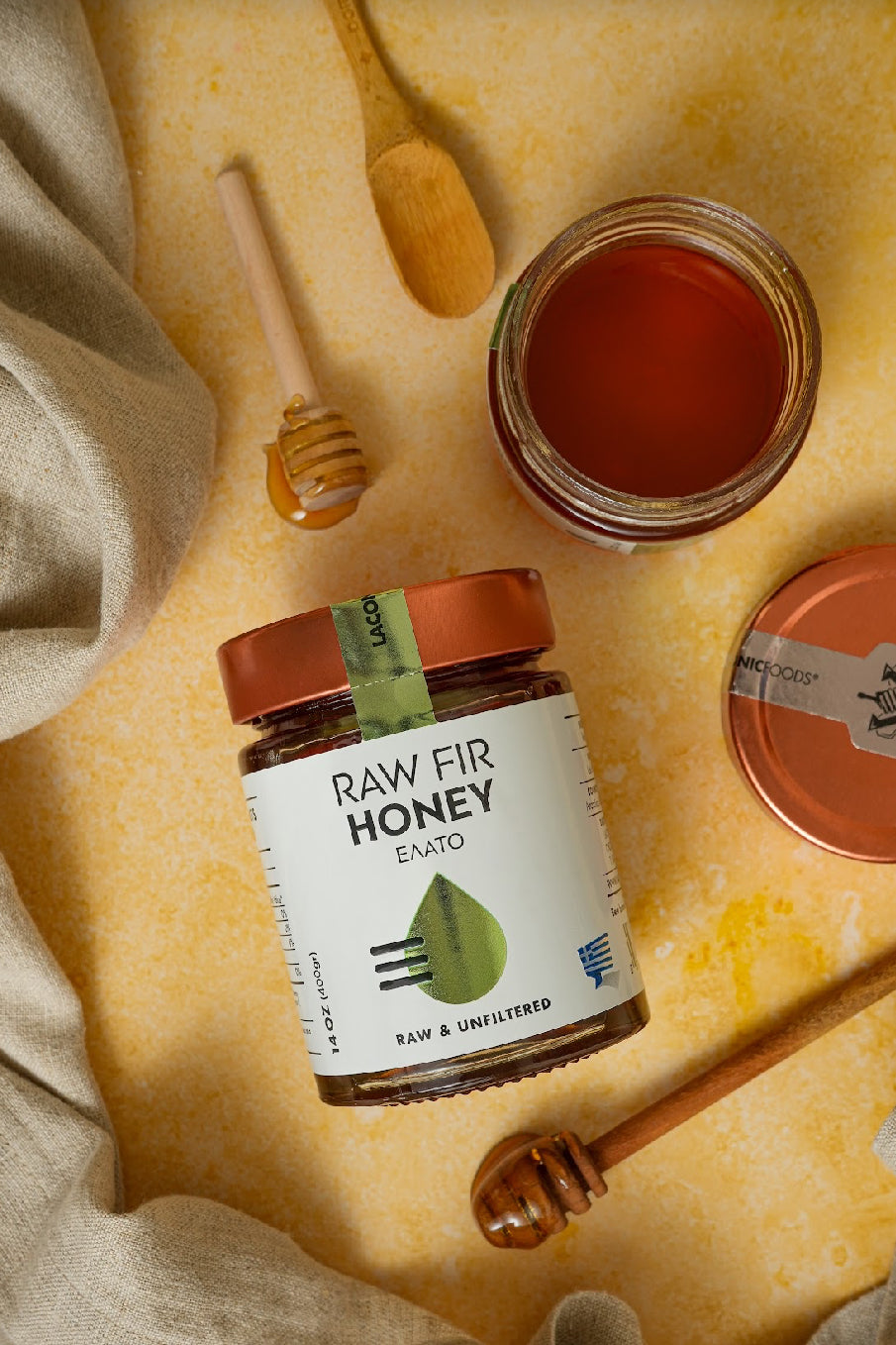 Raw Greek Fir Honey Anti-inflammatory with antioxidants. Mild nuttiness and sweet flavors.