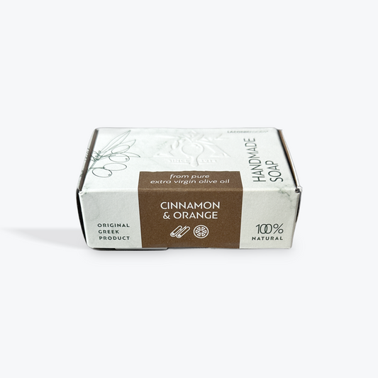 Greek Extra Virgin Olive Oil Soap Bar with cinnamon