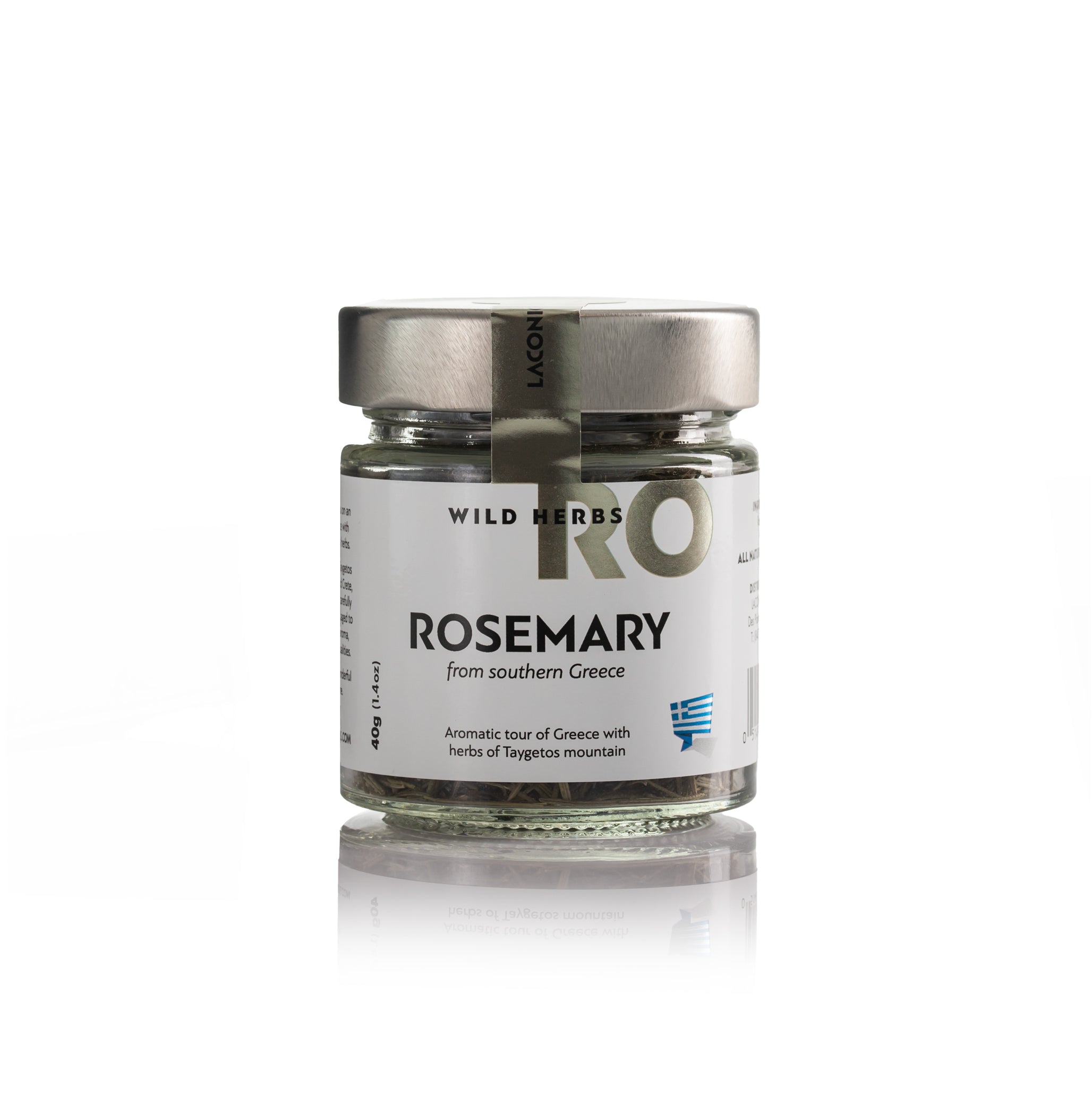 Wild Greek rosemary in glass jar from southern Greece by Laconic Foods